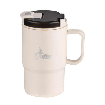 304 Stainless Steel Triple-Mode Insulated Coffee Mug with Tea Strainer