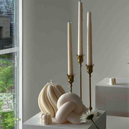 Luxury Sculptural Soy Wax Candle Set - Oriental Sandalwood & Berry Collection