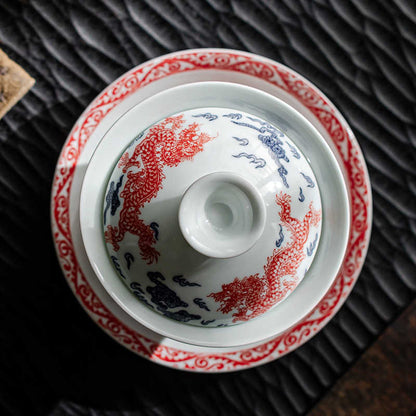 Qing-Hong Dragon Cloud Gaiwan