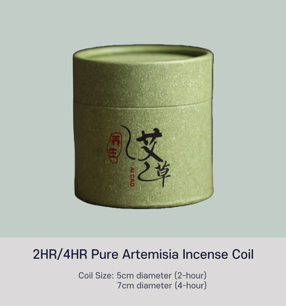 Traditional Chinese Incense Coil Set with Ceramic Holder