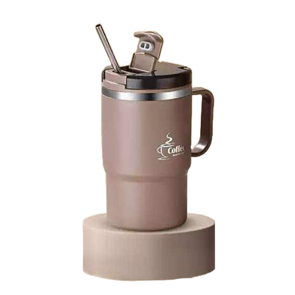 304 Stainless Steel Triple-Mode Insulated Coffee Mug with Tea Strainer