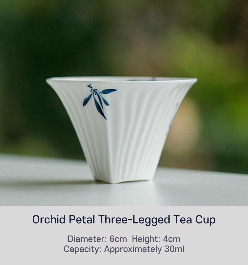 Orchid Petal Three-Legged Tea Cup