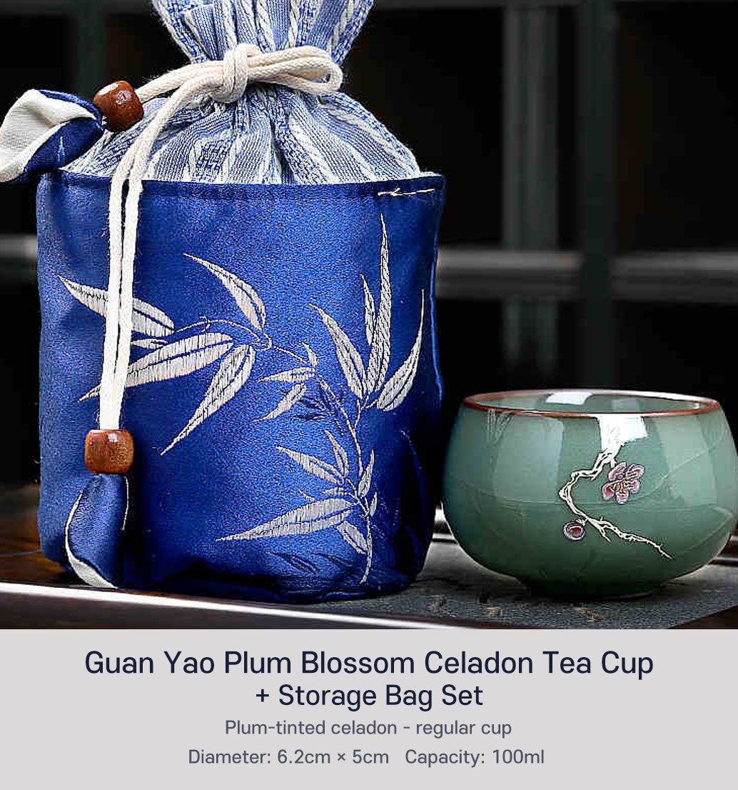 Guan Yao Plum Blossom Celadon Tea Cup